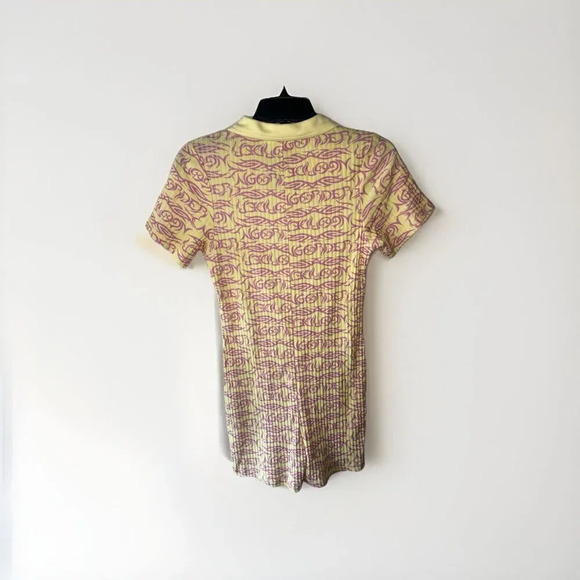 Urban Outfitters NEW NGOrder Printed Button-Down Romper Size 10 - Picture 8 of 11
